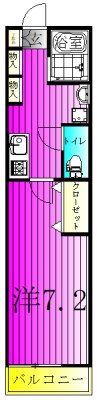 エクセラン馬橋west 203号室 間取り