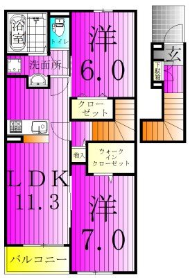 エスポワール５ 204号室 間取り