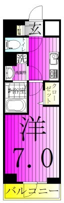 N-stage　Matsudo 409号室 間取り