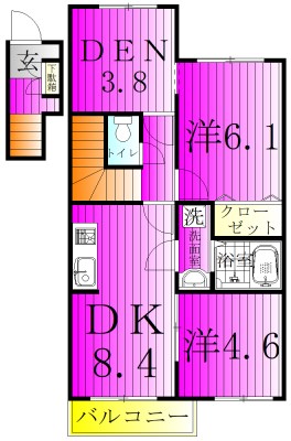 アジュールＡ 202号室 間取り