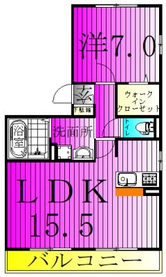 レスペート柏の葉 101号室 間取り