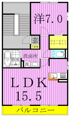 レスペート柏の葉 101号室 間取り