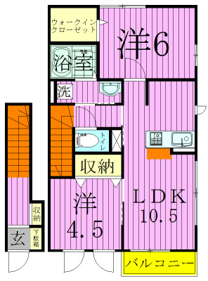 ボヌール新松戸Ａ 203号室 間取り