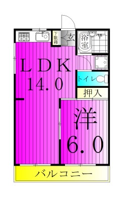 針ビル 401号室 間取り