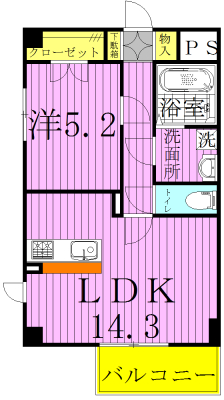 トレランス 310号室 間取り