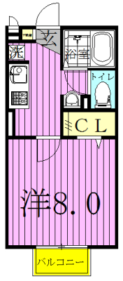 ルミエールⅠ 103号室 間取り
