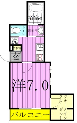 ジュネス東松戸 203号室 間取り
