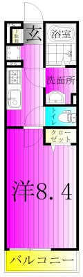 リブリ・レイクサイドビレッジ 201号室 間取り
