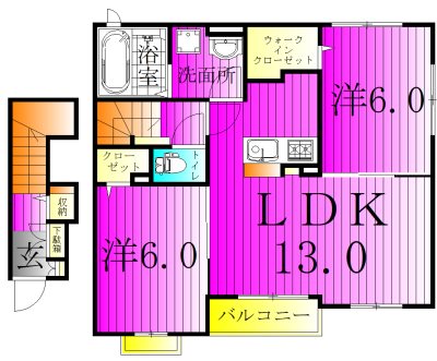 ソフィアフルールⅠ 202号室 間取り