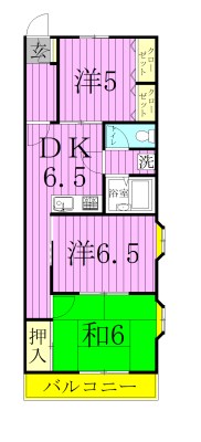 メゾンサンリバー 101号室 間取り