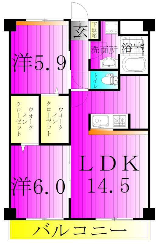 アーバニタ 402号室 間取り