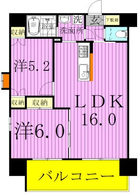 アーク松戸レジデンス 1101号室 間取り