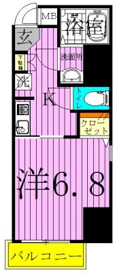 ラフィネ　柏  803号室 間取り
