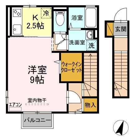 リトルアイランドⅢ 205号室 間取り