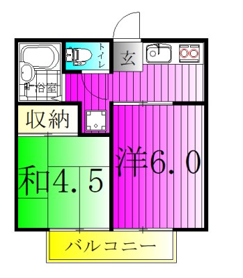 グリーンテリア第２ 201号室 間取り
