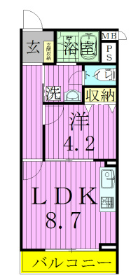 リーブルプレーヌ松戸 204号室 間取り