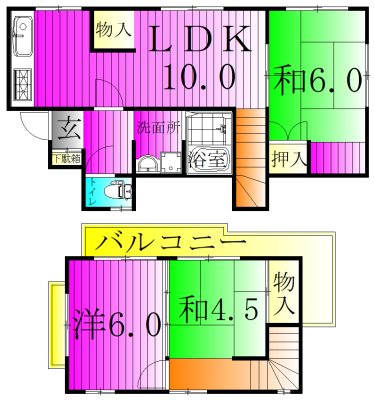 大島田戸建第二 1号室 間取り