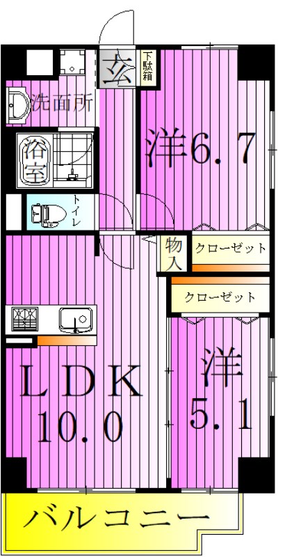 フレアコート北千住  間取り図