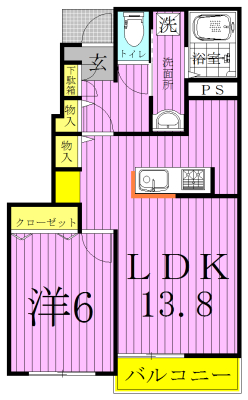 プレッソ・ヴィアーレⅠ 101号室 間取り