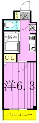 M-FLAT420 326号室 間取り
