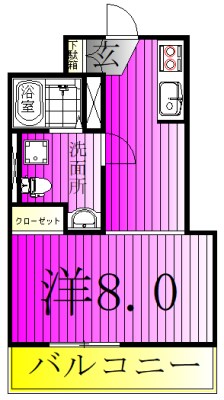 ハイネス松戸 405号室 間取り