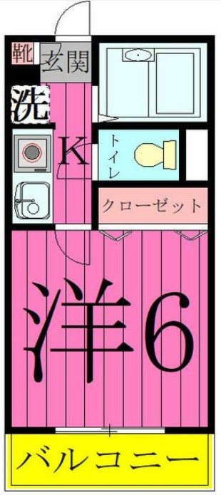 奥富マンション 103号室 間取り