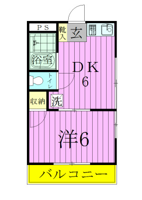 サンモールＭ 102号室 間取り
