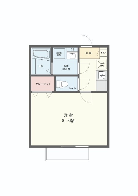 クレフラスト北小金B 102号室 間取り