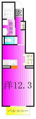 グリーンヒルⅡ 103号室 間取り