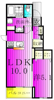 フォレストⅠ 間取り図