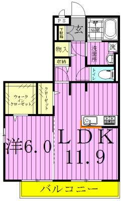 リヴェールＡ 303号室 間取り