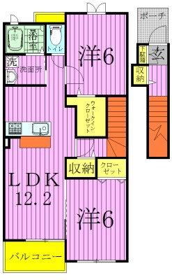 ラ　ポワールⅡ 202号室 間取り