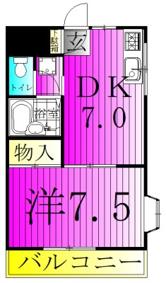 グリーンエステート 206号室 間取り