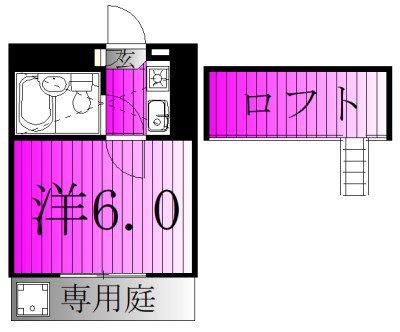 ジュネパレス松戸第57 106号室 間取り