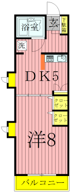 ドフィーヌ柏 201号室 間取り