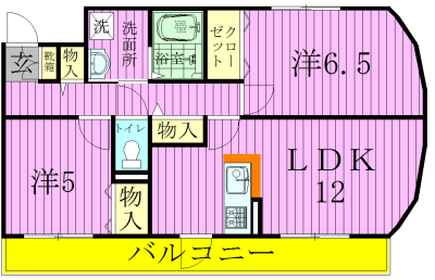 フィオーレ 301号室 間取り