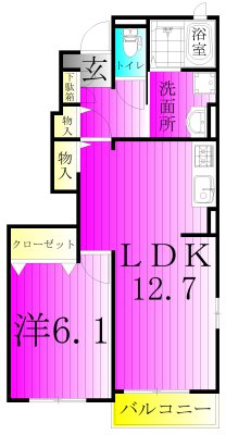 レイクサイド柏の葉　壱番館 101号室 間取り
