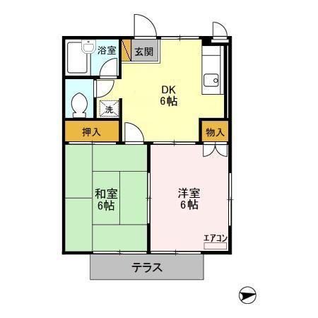 クラップコティ 101号室 間取り