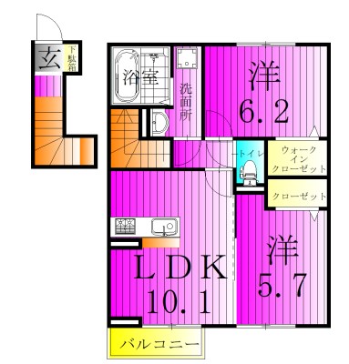 ソフィア  201号室 間取り