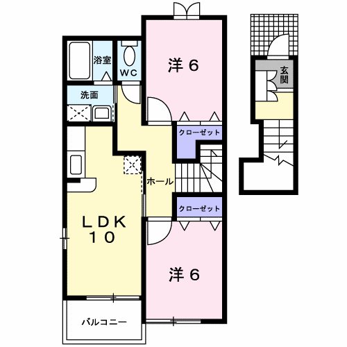 ソレイユ３ 204号室 間取り