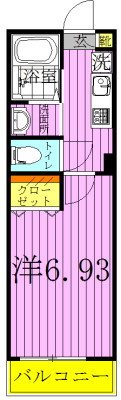 ミハス柏 202号室 間取り