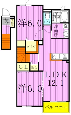 モリペトラⅡ 203号室 間取り