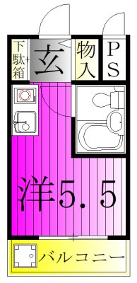 サンイング天王台 104号室 間取り
