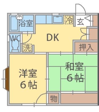 ビューラーB 201号室 間取り