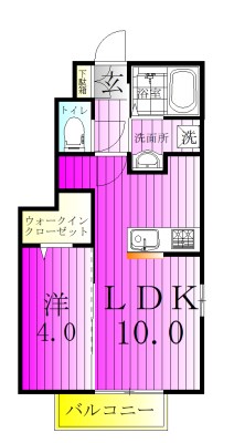 ローズベリー 101号室 間取り