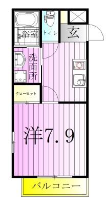 ルテナント秋山 204号室 間取り