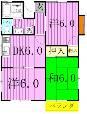 第三土田ハイツ 101号室 間取り