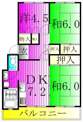 オークマ第三レジデンス 105号室 間取り