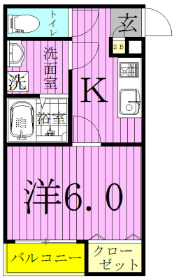 reo's馬橋03 201号室 間取り