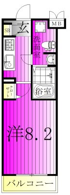 LIGHT  HOUSE 201号室 間取り